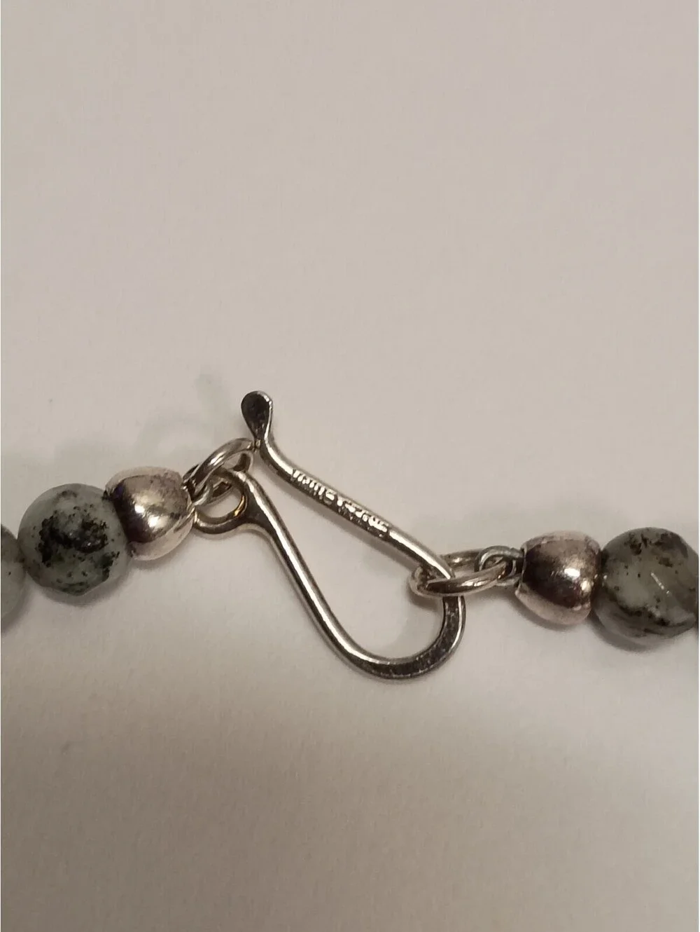 925 Sterling Silver Jay King Desert Rose Necklace Black Onyx & Zebra Agate 48